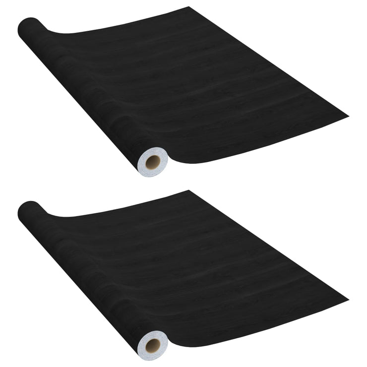 Self-adhesive Furniture Films 2 pcs Dark Wood 500x90 cm PVC