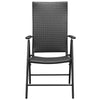 7 Piece Garden Dining Set Black