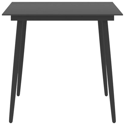 Dining Set | Black and Brown | PE Rattan, WPC, Steel, Glass | Standard