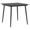 5 Piece Garden Dining Set Black and Brown