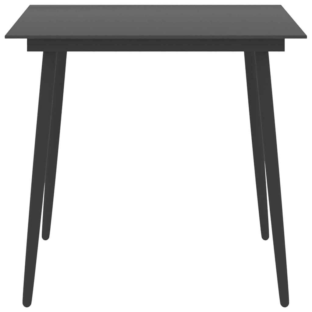 5 Piece Patio Dining Set Black and Brown