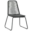 3 Piece Garden Dining Set PVC Rattan Black