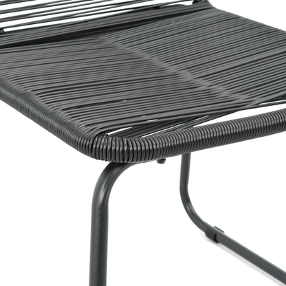 Dining Set | Black | PVC Rattan, Steel, Aluminium, WPC | Lightweight