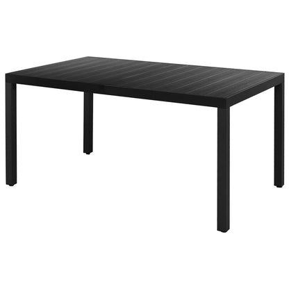 Dining Set | Black | PVC Rattan, Powder-Coated Steel, Aluminium, WPC