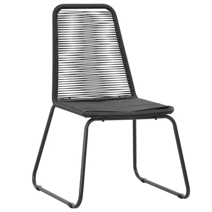 Dining Set | Black | PVC Rattan, Powder-Coated Steel, Aluminium, WPC