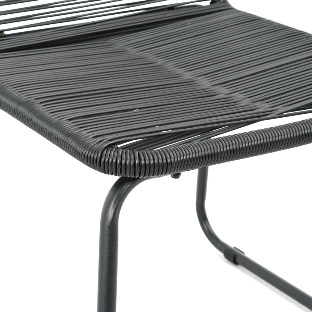 Dining Set | Black | PVC Rattan, Powder-Coated Steel, Aluminium, WPC