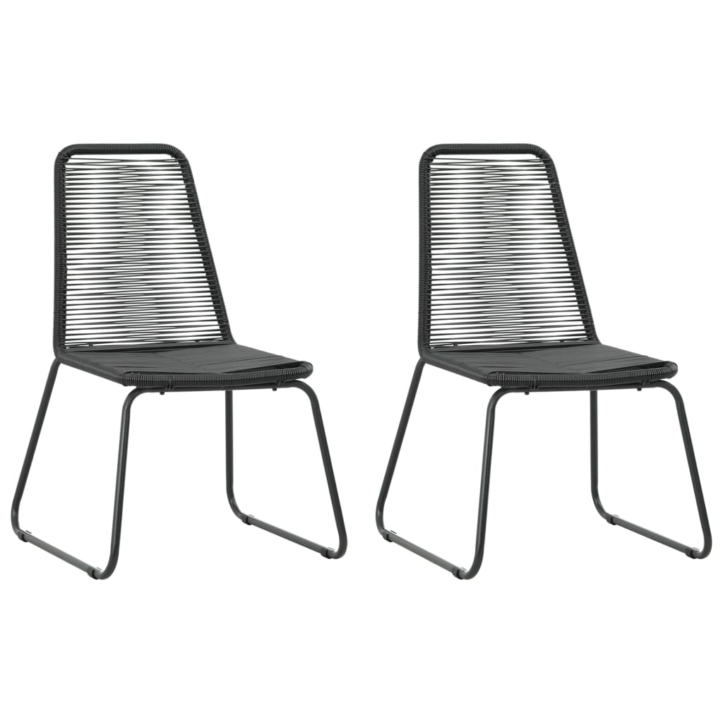 Dining Set | Black and Brown | PVC Rattan | Compact | Lightweight