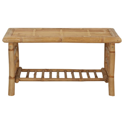 4 Piece Patio Lounge Set with Cushions Bamboo