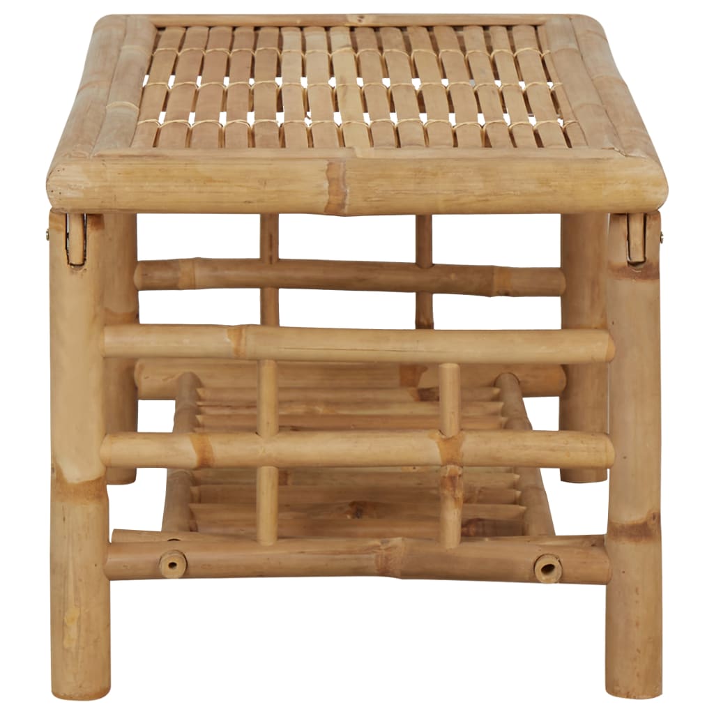 4 Piece Patio Lounge Set with Cushions Bamboo