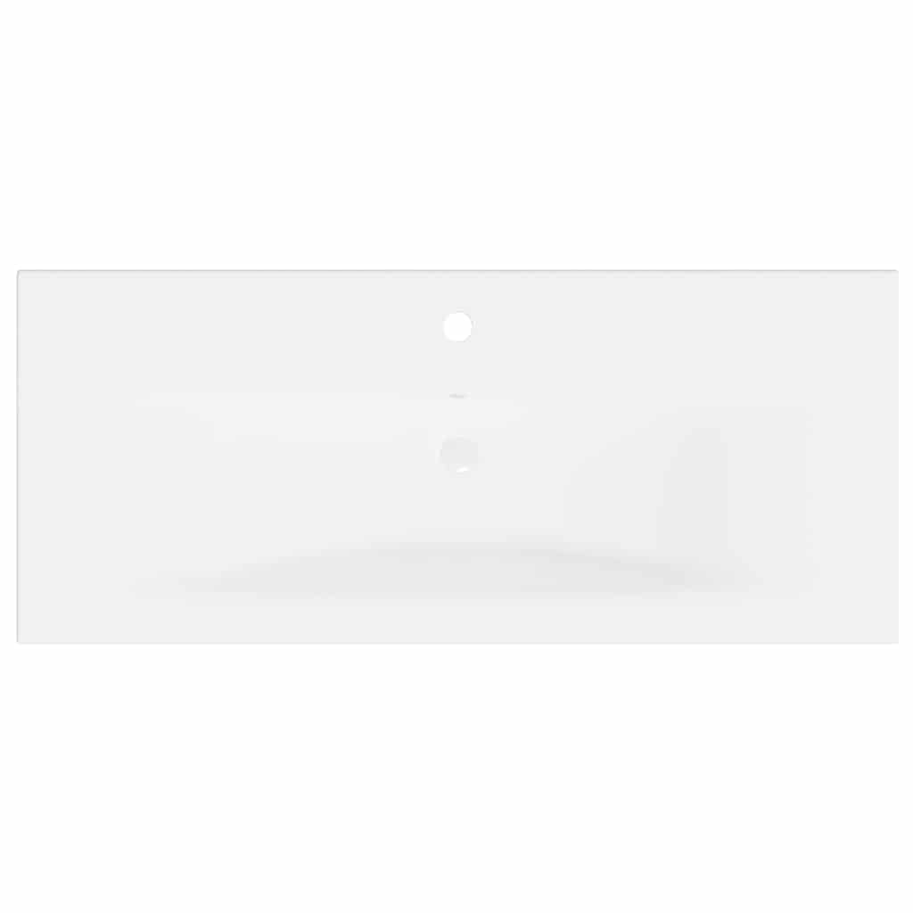 Built-in Basin with Faucet 91x39x18 cm Ceramic White