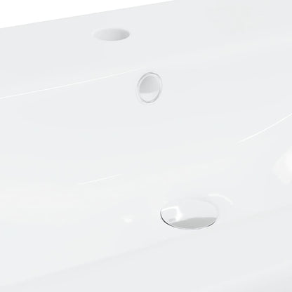 Built-in Basin with Faucet 91x39x18 cm Ceramic White