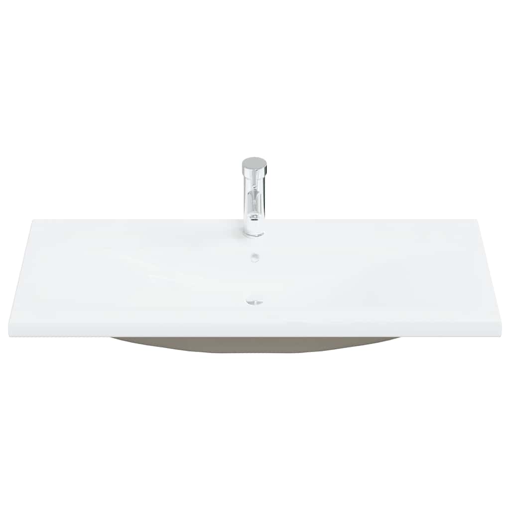 Built-in Basin with Faucet 101x39x18 cm Ceramic White