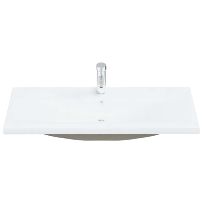 Built-in Basin with Faucet 101x39x18 cm Ceramic White
