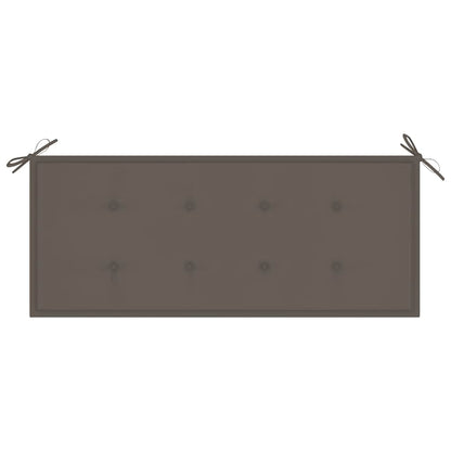 2-Seater Patio Bench with Cushion 44.1" Solid Eucalyptus Wood