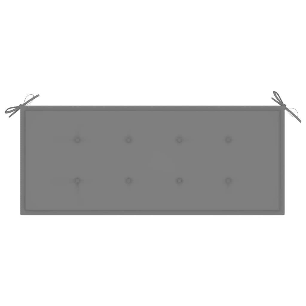 2-Seater Patio Bench with Cushion 47.2" Gray Eucalyptus Wood