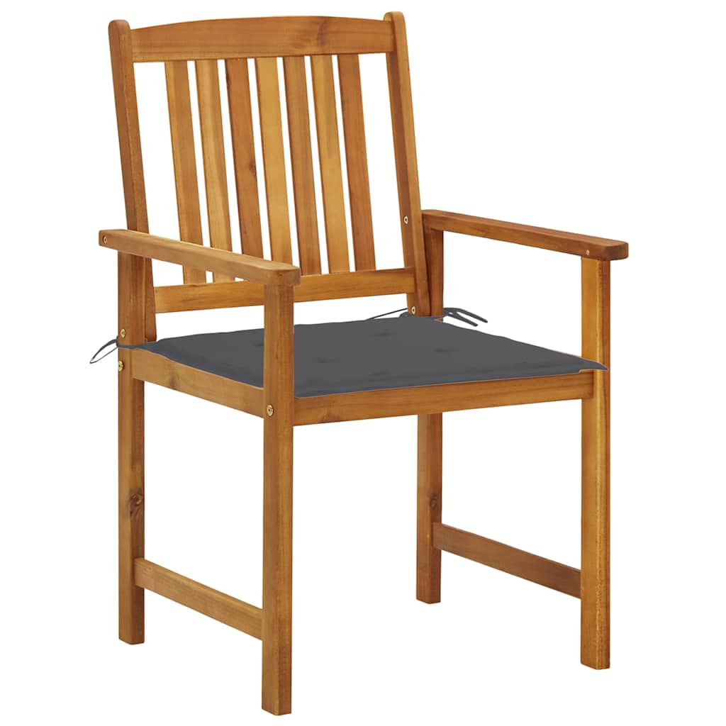 Patio Chairs with Cushions 2 pcs Solid Acacia Wood