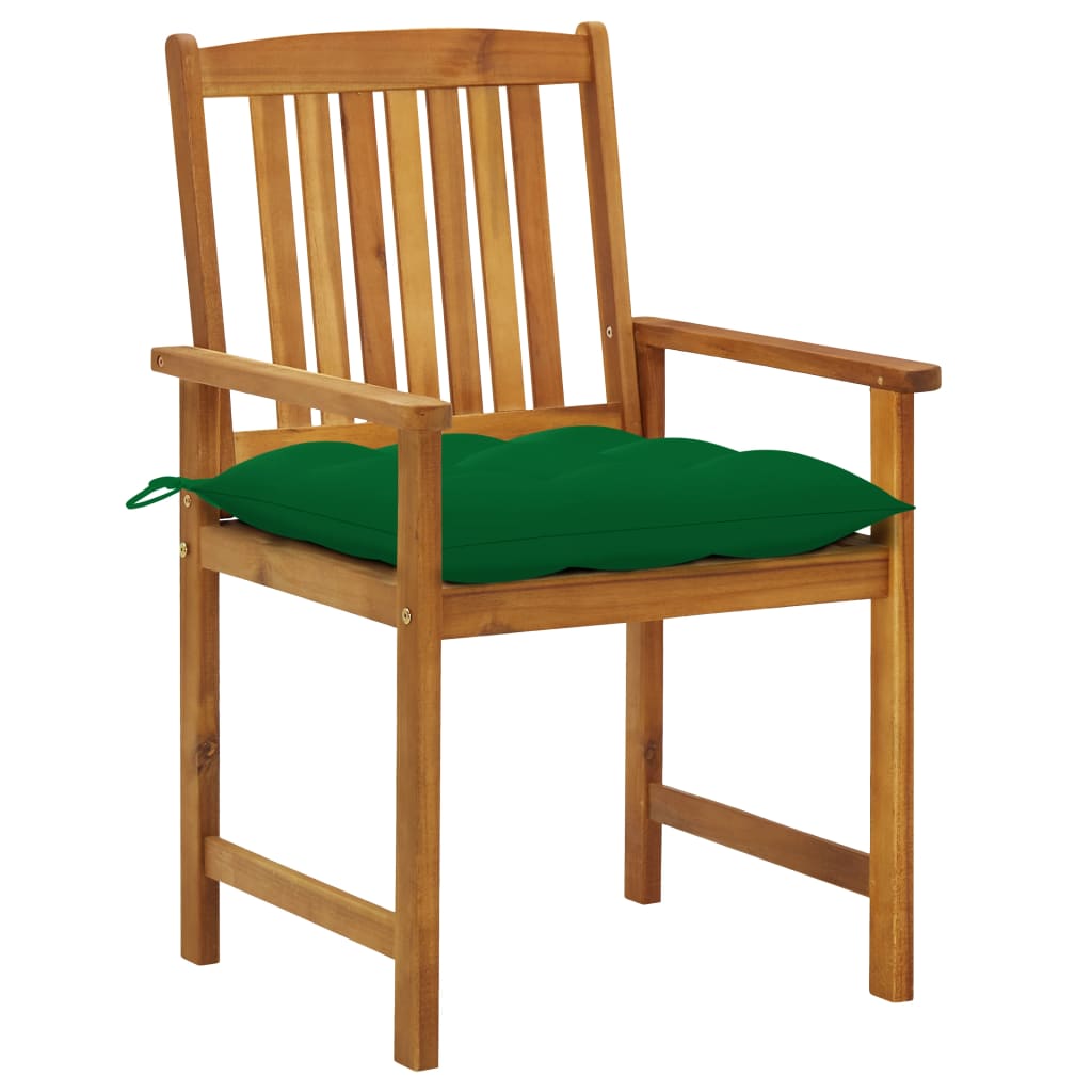 Patio Chairs with Cushions 2 pcs Solid Acacia Wood