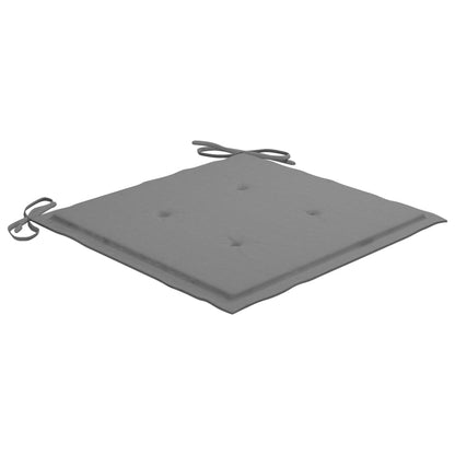 Patio Chairs with Cushions 4 pcs Gray Solid Acacia Wood