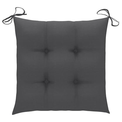Patio Chairs with Cushions 4 pcs Gray Solid Acacia Wood