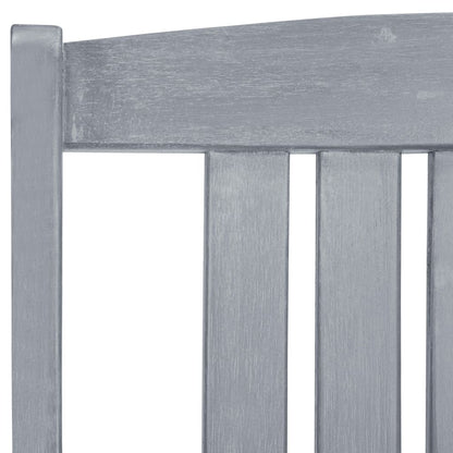 Patio Chairs with Cushions 4 pcs Gray Solid Acacia Wood