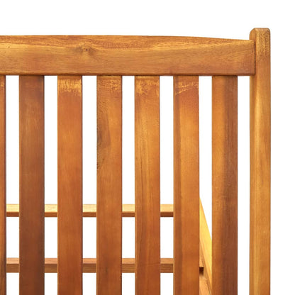 Patio Sun Lounger with Cushion Solid Acacia Wood