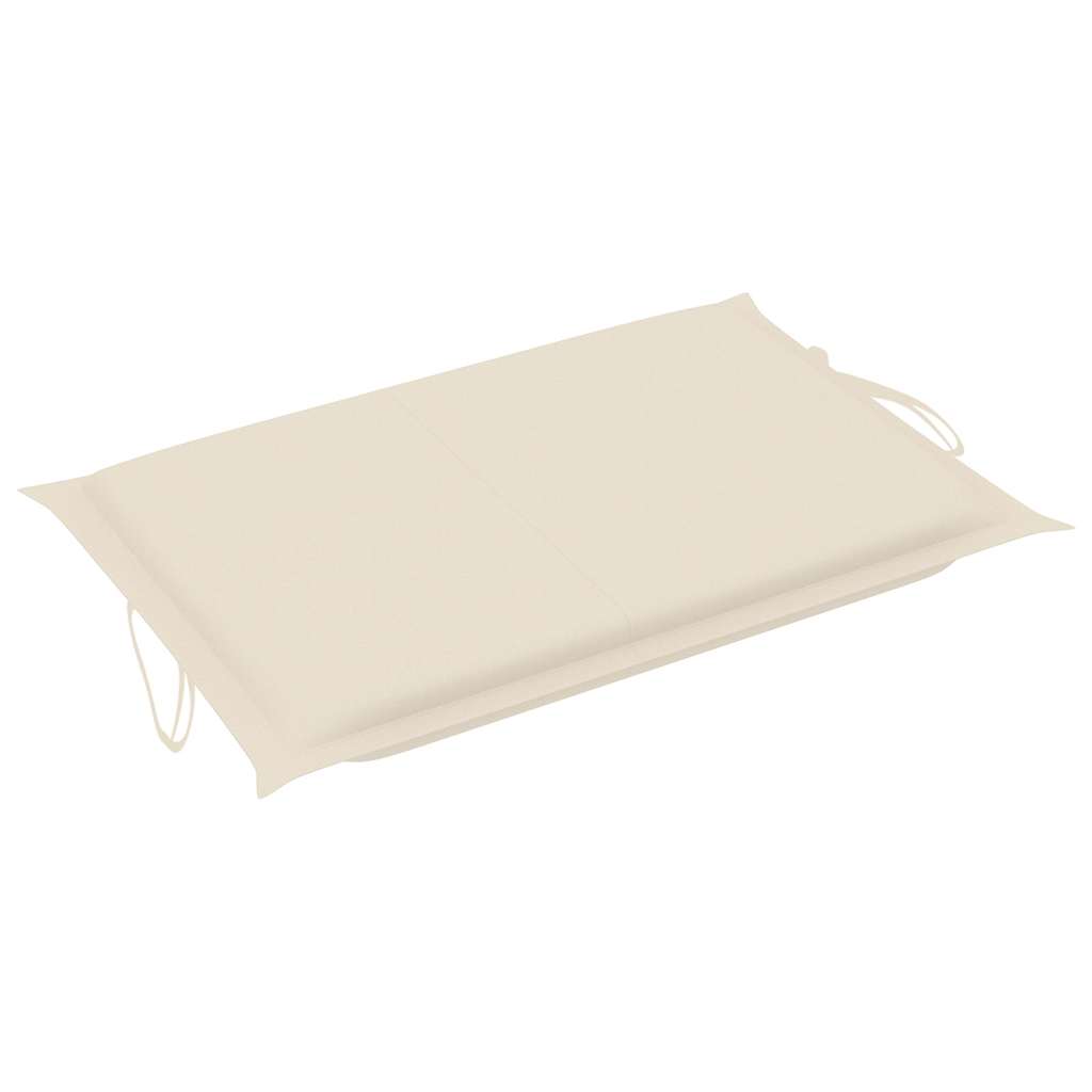 Patio Sun Lounger with Cushion Solid Acacia Wood