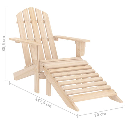 vidaXL Garden Chair Natural wood Solid fir wood Detachable