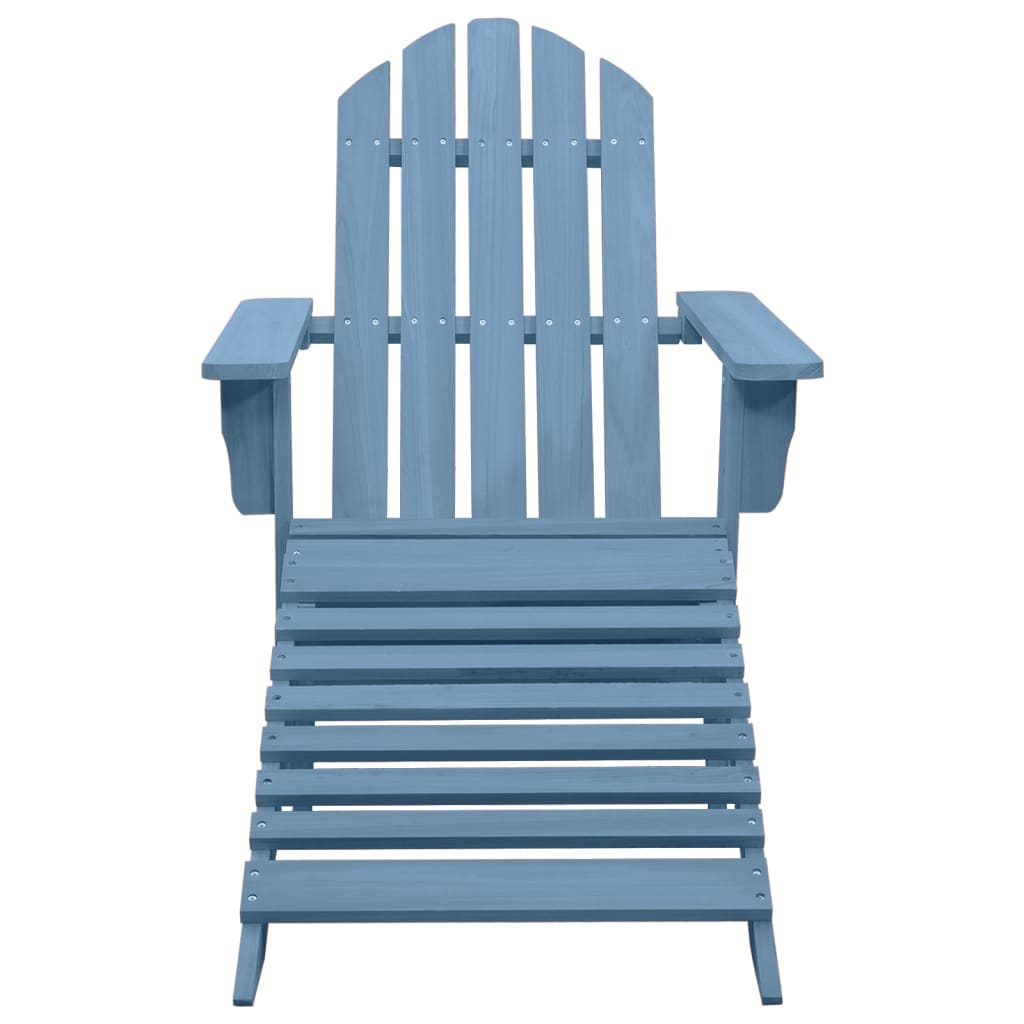 vidaXL Garden Chair Blue Solid Fir Wood Standard Detachable