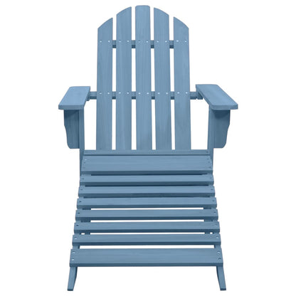 vidaXL Garden Chair Blue Solid Fir Wood Standard Detachable