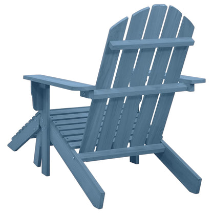 vidaXL Garden Chair Blue Solid Fir Wood Standard Detachable