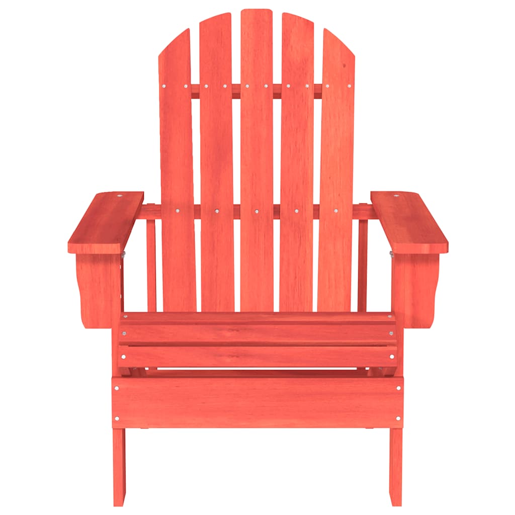 Patio Adirondack Chair Solid Fir Wood Red