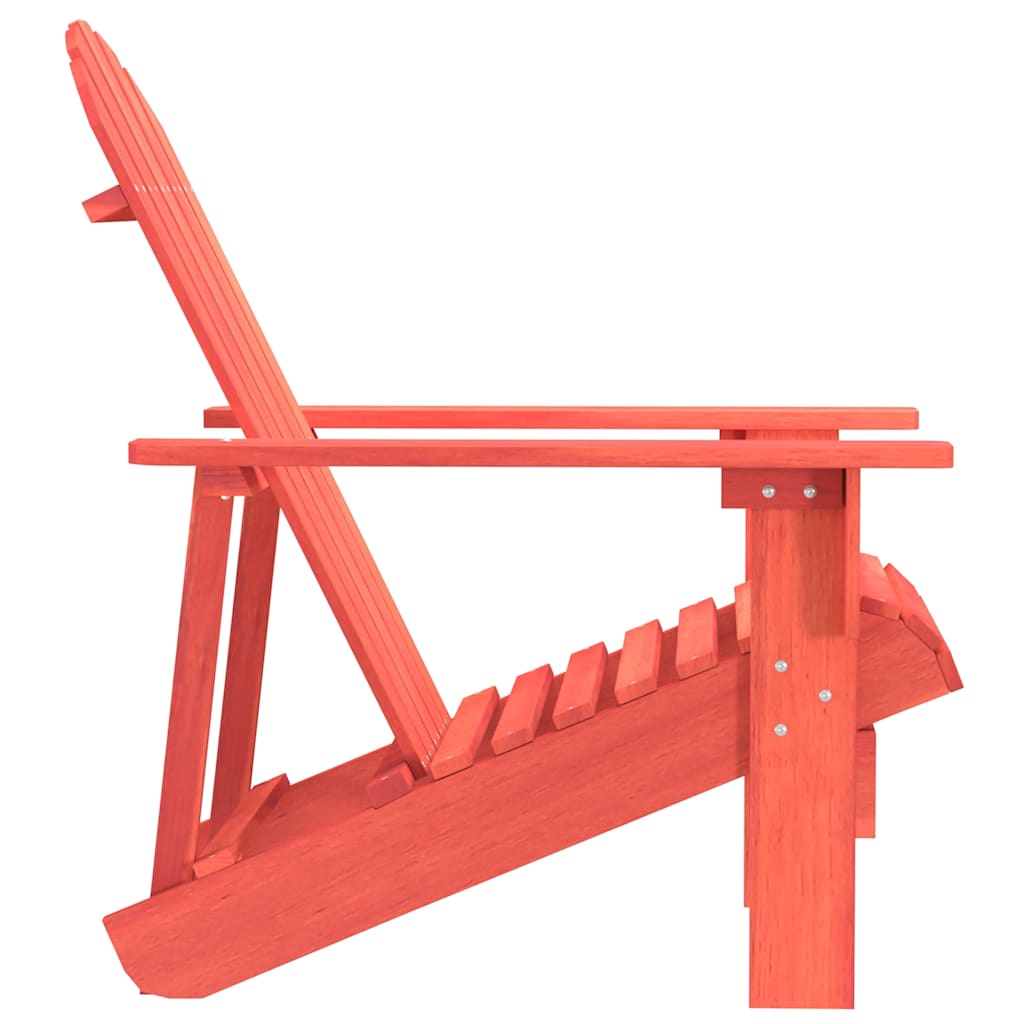 Patio Adirondack Chair Solid Fir Wood Red