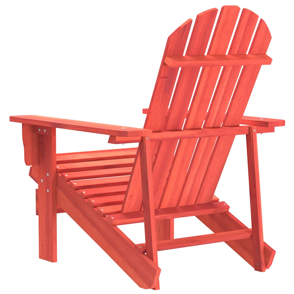 Patio Adirondack Chair Solid Fir Wood Red