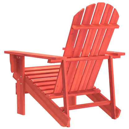 Patio Adirondack Chair Solid Fir Wood Red