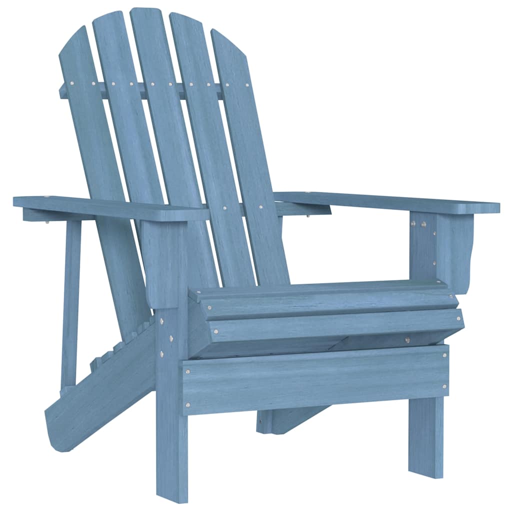 Garden Adirondack Chair Solid Fir Wood Blue