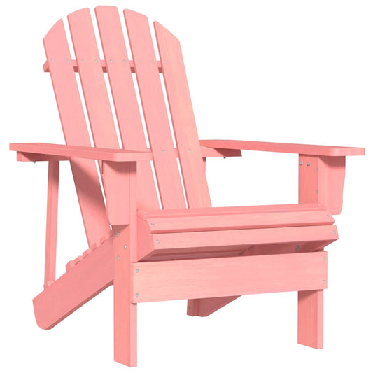 Garden Adirondack Chair Solid Fir Wood Pink