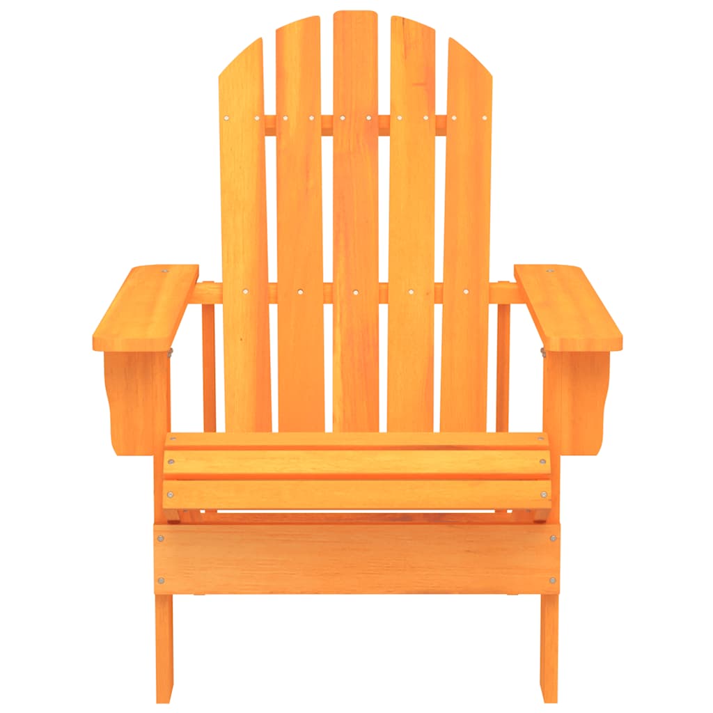 Garden Chair | Orange | Solid fir wood | Ergonomic | Adirondack Chair