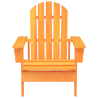 Garden Chair | Orange | Solid fir wood | Ergonomic | Adirondack Chair