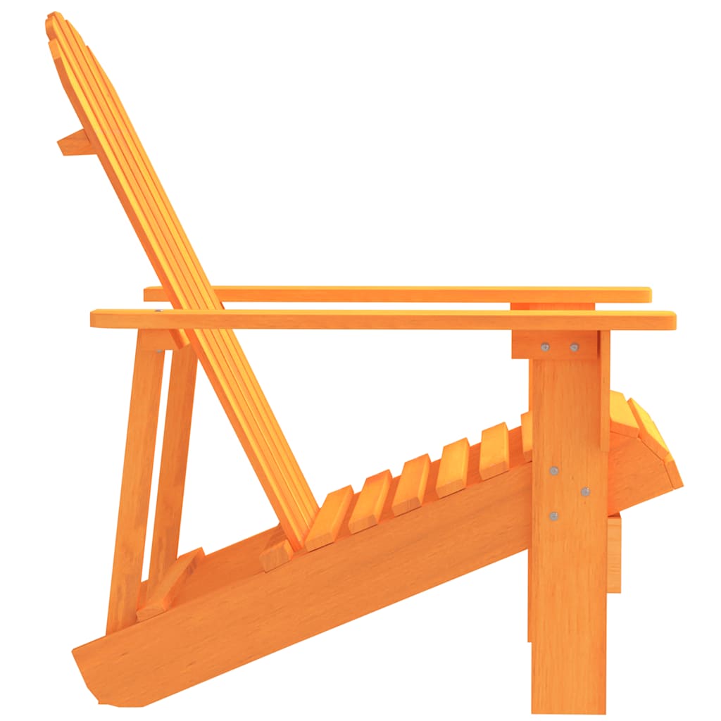 Garden Chair | Orange | Solid fir wood | Ergonomic | Adirondack Chair
