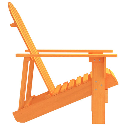 Garden Chair | Orange | Solid fir wood | Ergonomic | Adirondack Chair