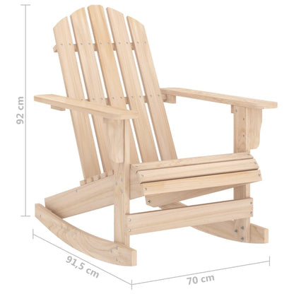 Garden Rocking Chair | Brown | Solid Fir Wood | Medium
