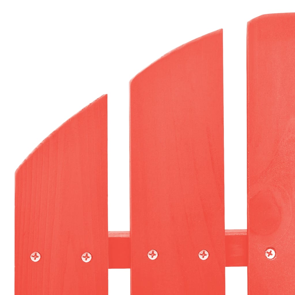 Garden Rocking Chair Red Solid Fir Wood Medium Durable