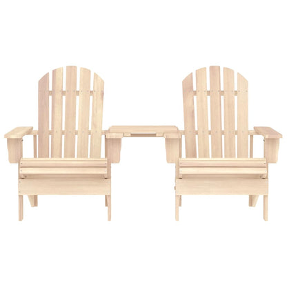 Patio Adirondack Chairs with Tea Table Solid Fir Wood