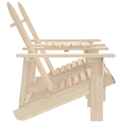 Patio Adirondack Chairs with Tea Table Solid Fir Wood