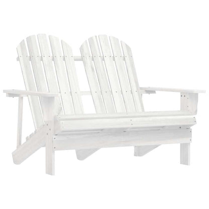 Garden Chair | White | Solid Fir Wood | 2-Seater | Durable