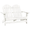 2-Seater Garden Adirondack Chair Solid Fir Wood White