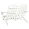 2-Seater Garden Adirondack Chair Solid Fir Wood White