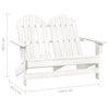 2-Seater Garden Adirondack Chair Solid Fir Wood White
