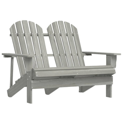 2-Seater Garden Adirondack Chair Solid Fir Wood Grey