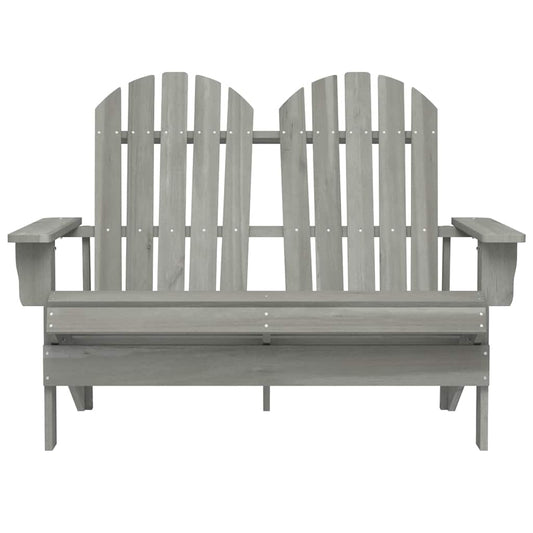 2-Seater Garden Adirondack Chair Solid Fir Wood Grey